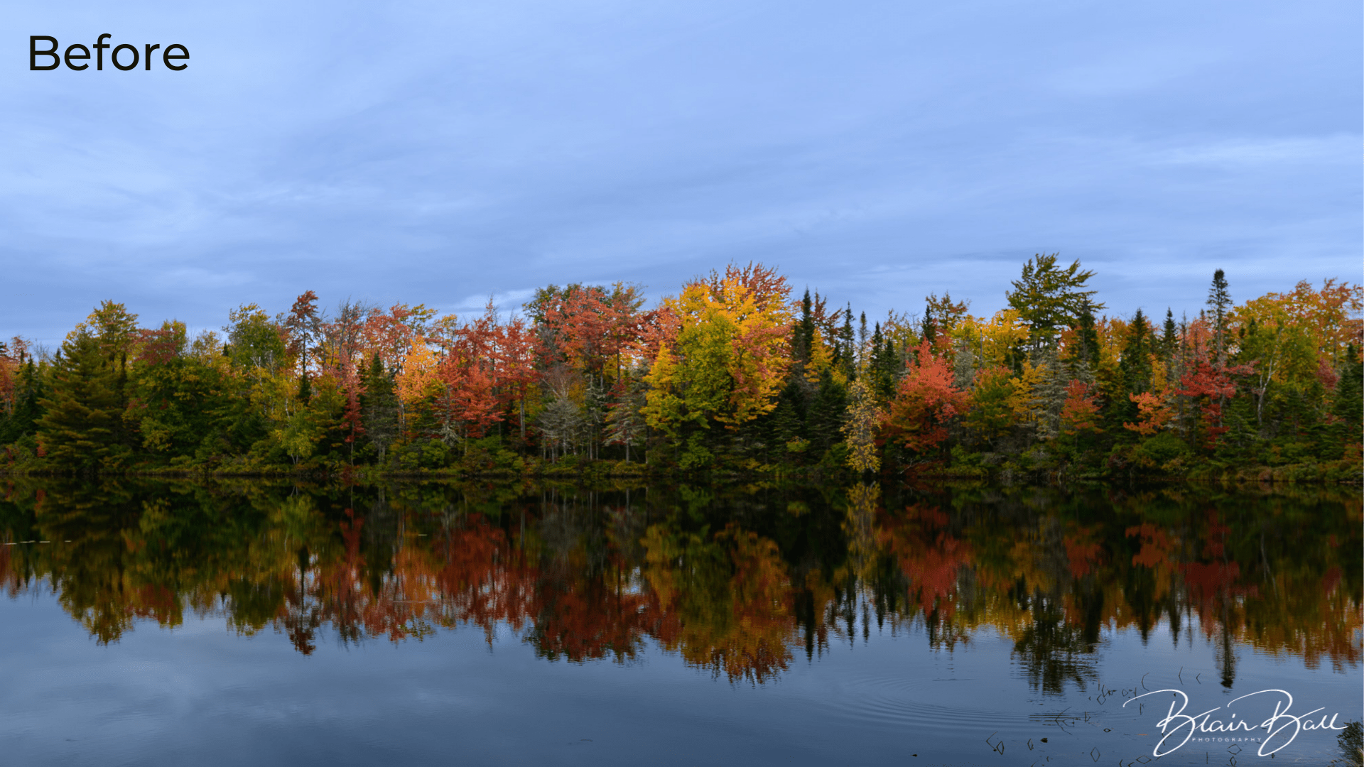 New England Fall Reflections - Before - © Blair Ball Photography Image