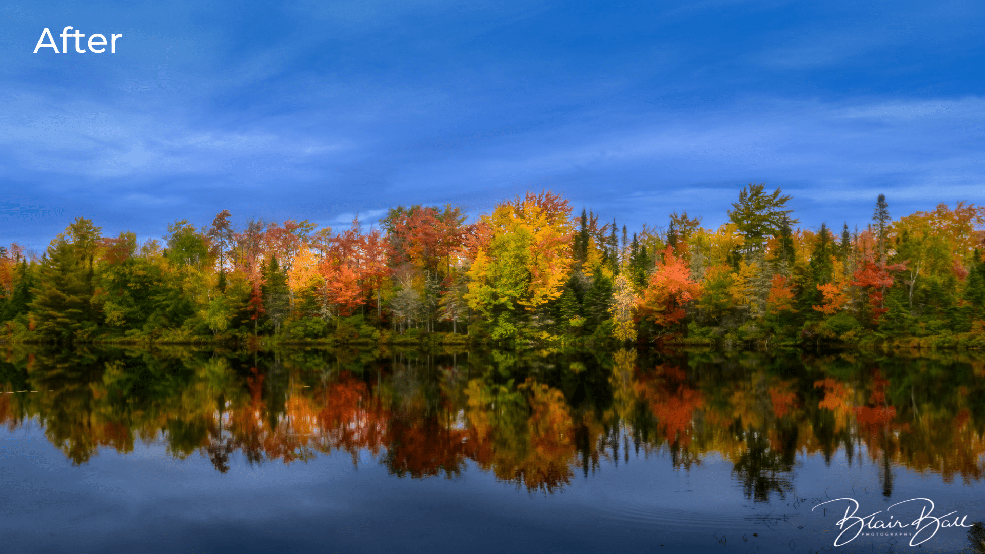 New England Fall Reflections- After - © Blair Ball Photography Image