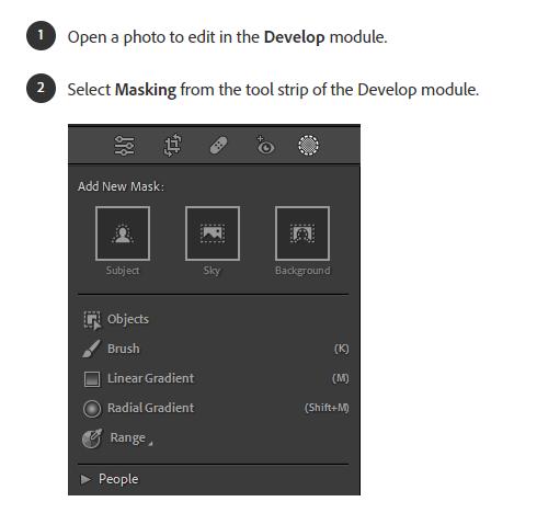 Steps in Masking in Adobe Lightroom Classic